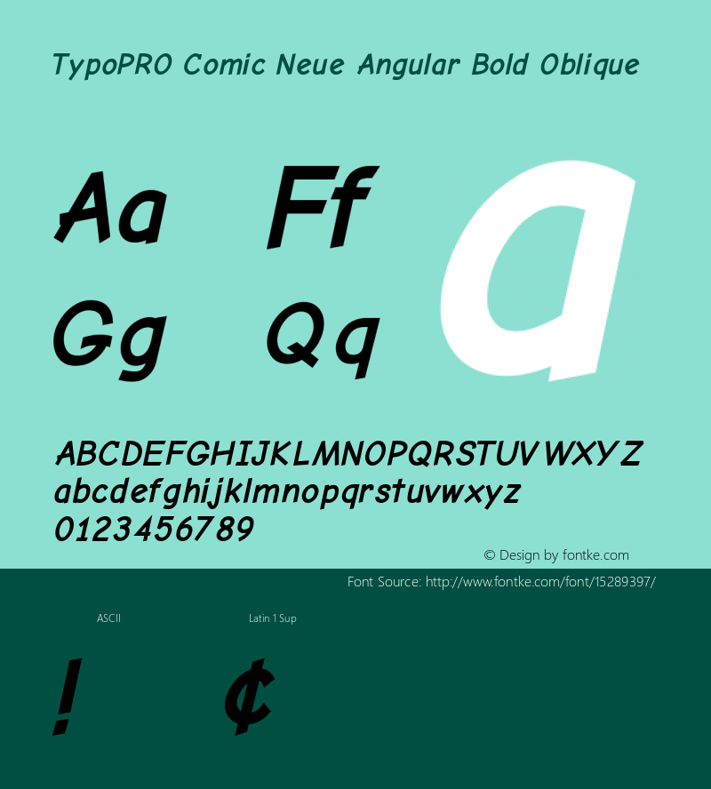 TypoPRO Comic Neue Angular Bold Oblique Version 1.000图片样张