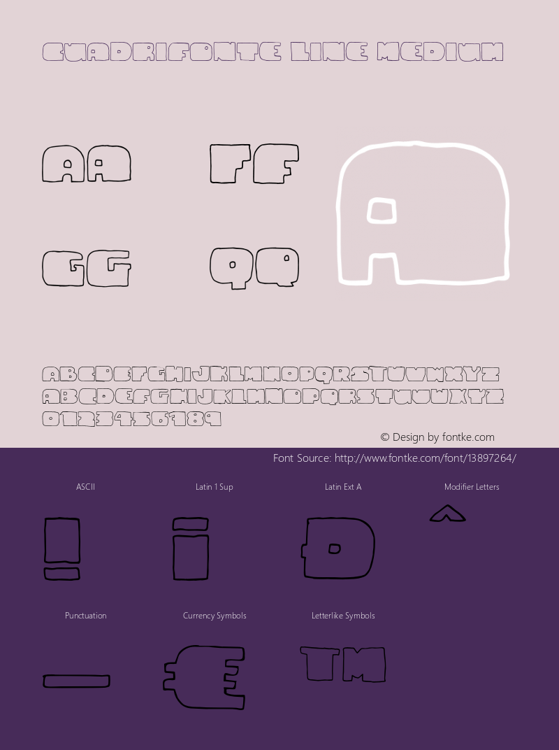 Cuadrifonte Line Medium Version 001.000图片样张