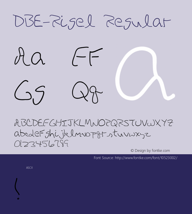 DBE-Rigel Regular Version 1.000图片样张