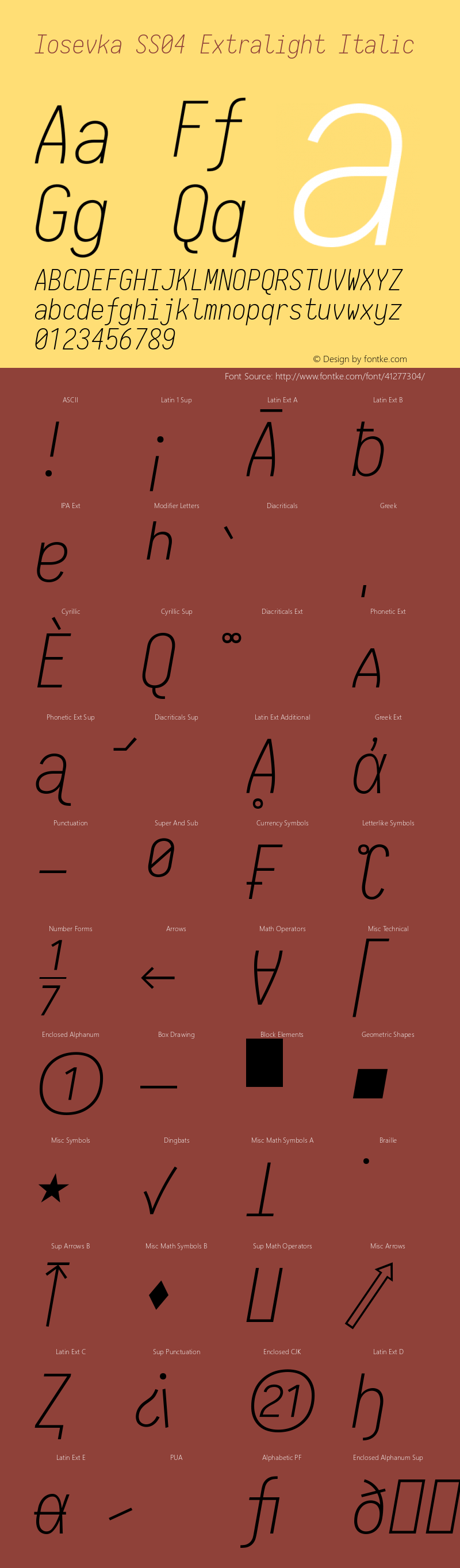 Iosevka SS04 Extralight Italic 2.3.1图片样张