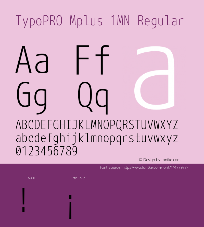 TypoPRO Mplus 1MN Regular Version 1.059图片样张