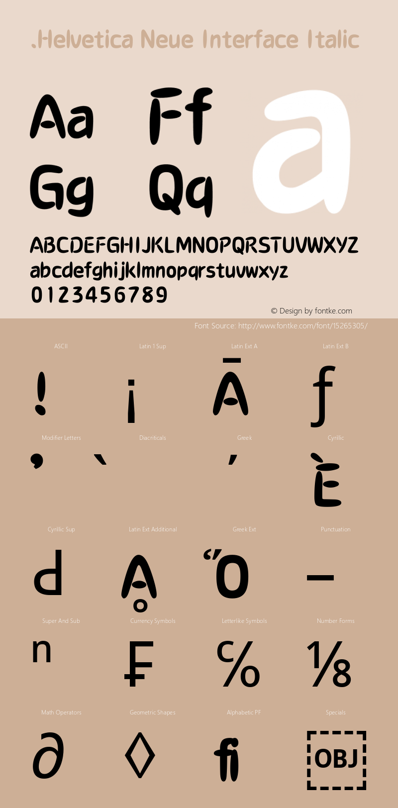 .Helvetica Neue Interface Italic 10.0d35e1图片样张