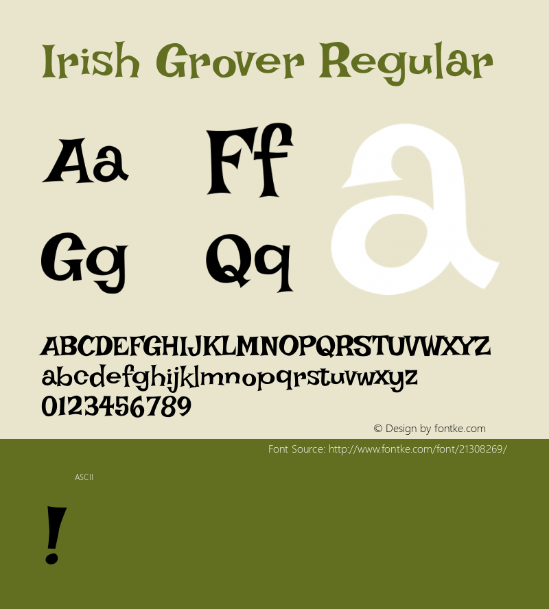 Irish Grover Regular 图片样张
