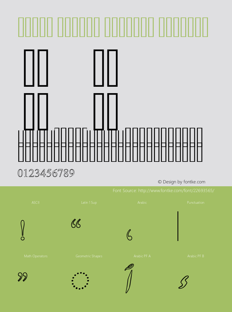 Farsi Simple Outline Version 2.03图片样张