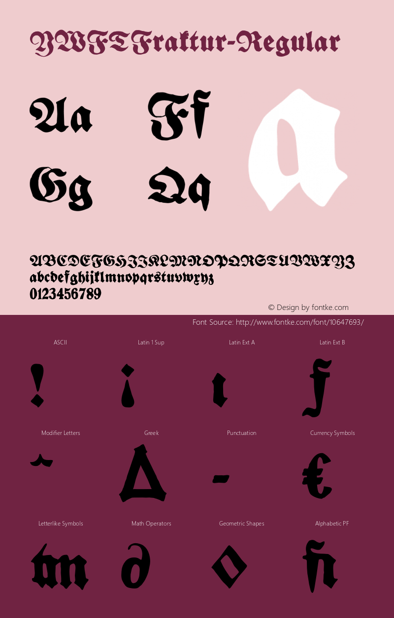 YWFTFraktur-Regular ☞ Version 1.000;com.myfonts.easy.ywft.fraktur.regular.wfkit2.version.4mu5图片样张