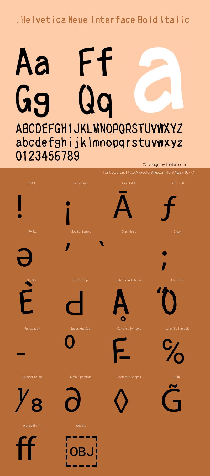 .Helvetica Neue Interface Bold Italic 10.0d35e1图片样张