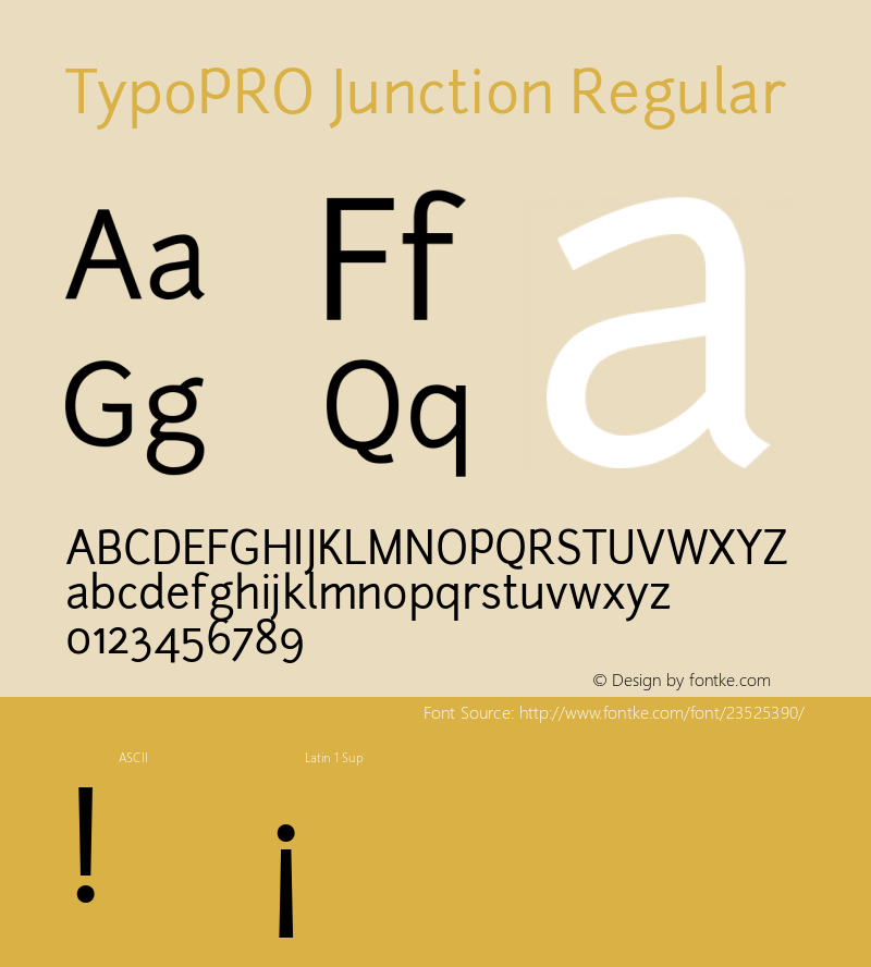 TypoPRO Junction Regular Version 1.056图片样张