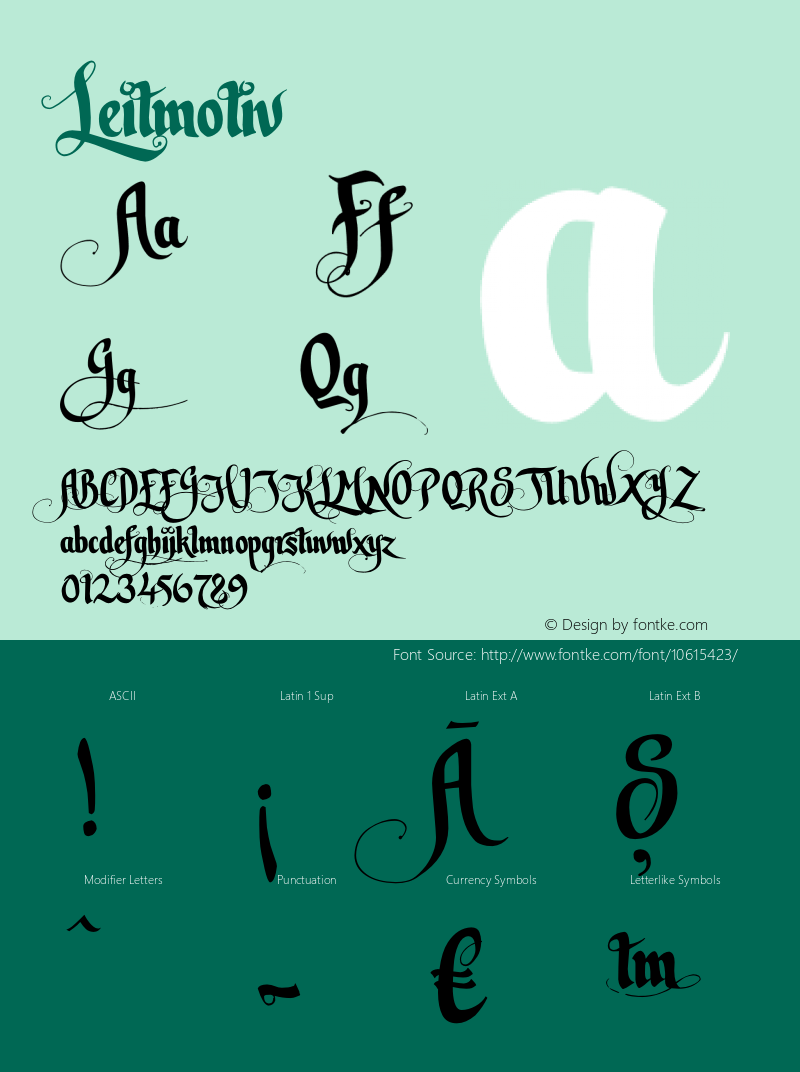 Leitmotiv ☞ Version 1.00 November 4, 2013, initial release;com.myfonts.easy.nowak.leitmotiv.regular.wfkit2.version.44Qv图片样张