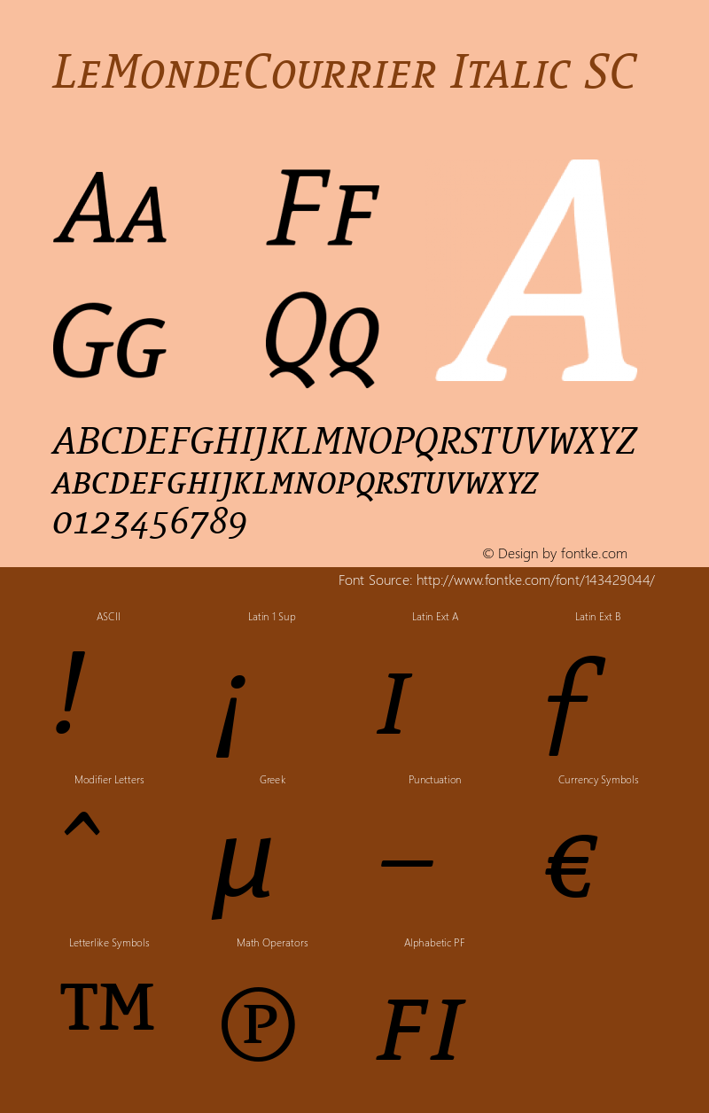 LeMondeCourrier Italic Small Caps Version 001.006图片样张