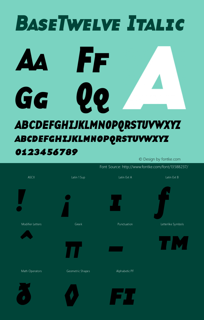 BaseTwelve Italic 001.000图片样张