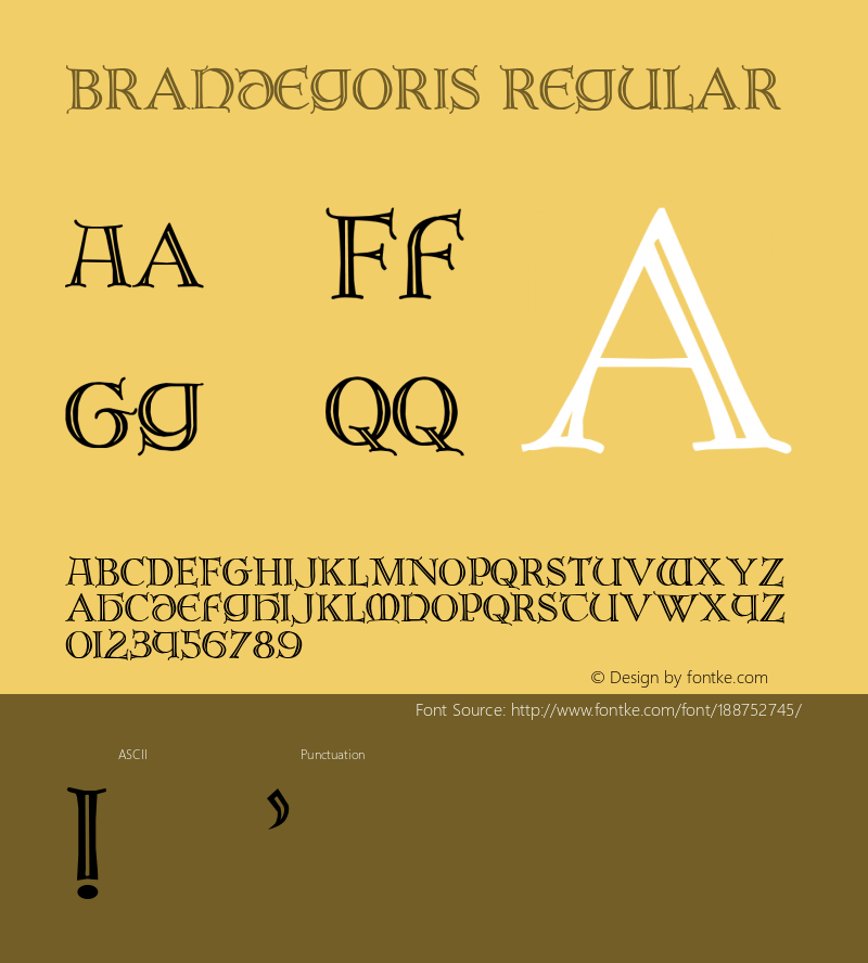 Brandegoris Altsys Fontographer 4.0.3 5/29/98图片样张