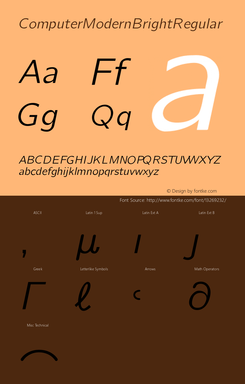 Computer Modern Bright Regular Version 0.6图片样张