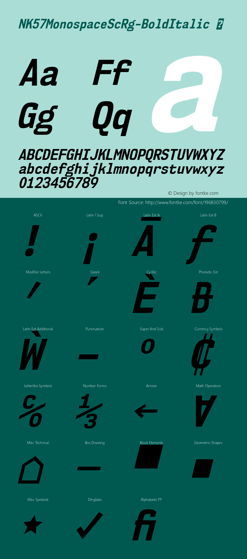 ☞NK57MonospaceScRg-BoldItalic Version 1.000;com.myfonts.easy.typodermic.nk57-monospace.semicond-bold-italic.wfkit2.version.4sfM图片样张