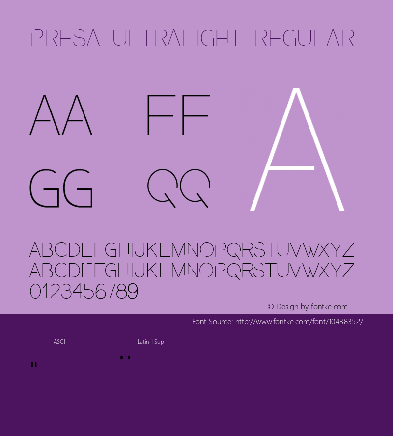 Presa Ultralight Regular Version 1.000 2011 initial release图片样张