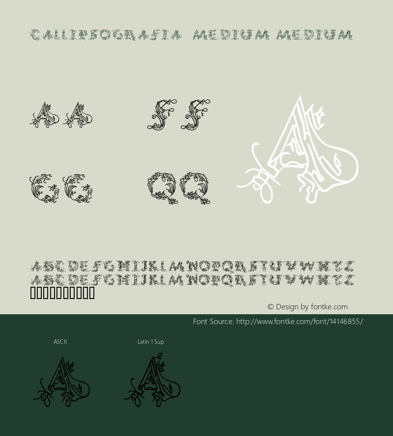 CalliPsoGrafia  Medium Medium Version Macromedia Fontograp图片样张