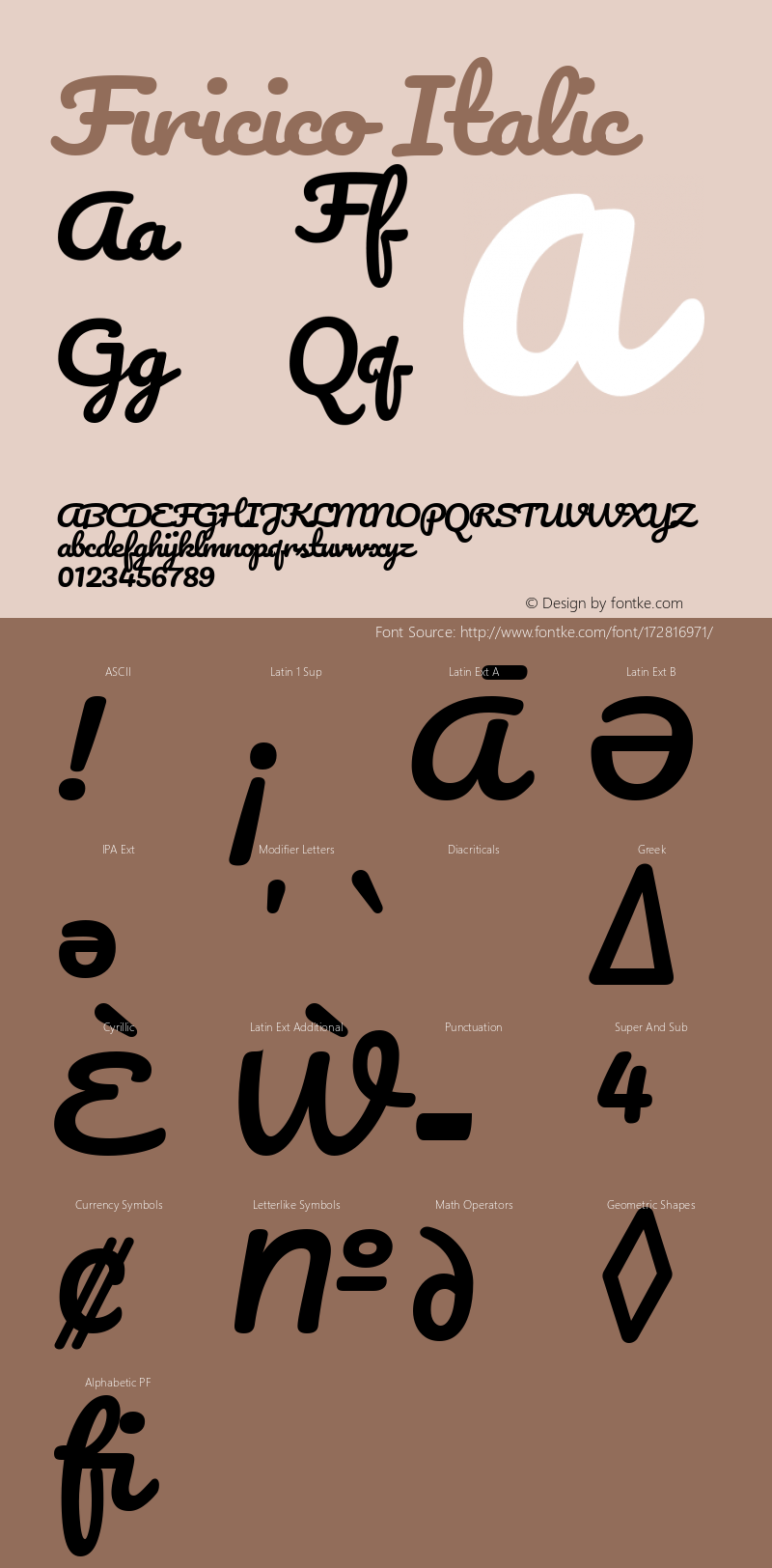 Firicico Italic Version 2.100图片样张