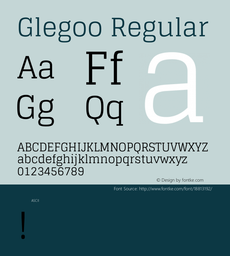 Glegoo Regular Version 2.0.1; ttfautohint (v0.9) -r 48 -G 60图片样张