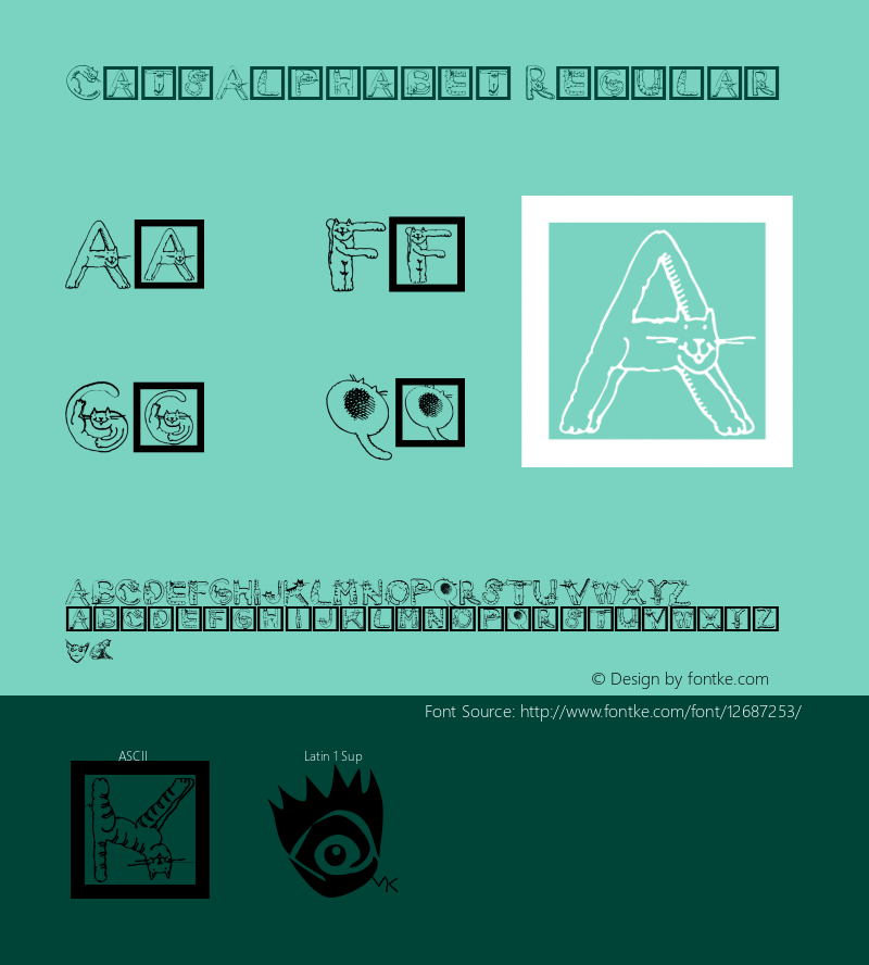 CatsAlphabet Regular 1.0  2006-05-25图片样张