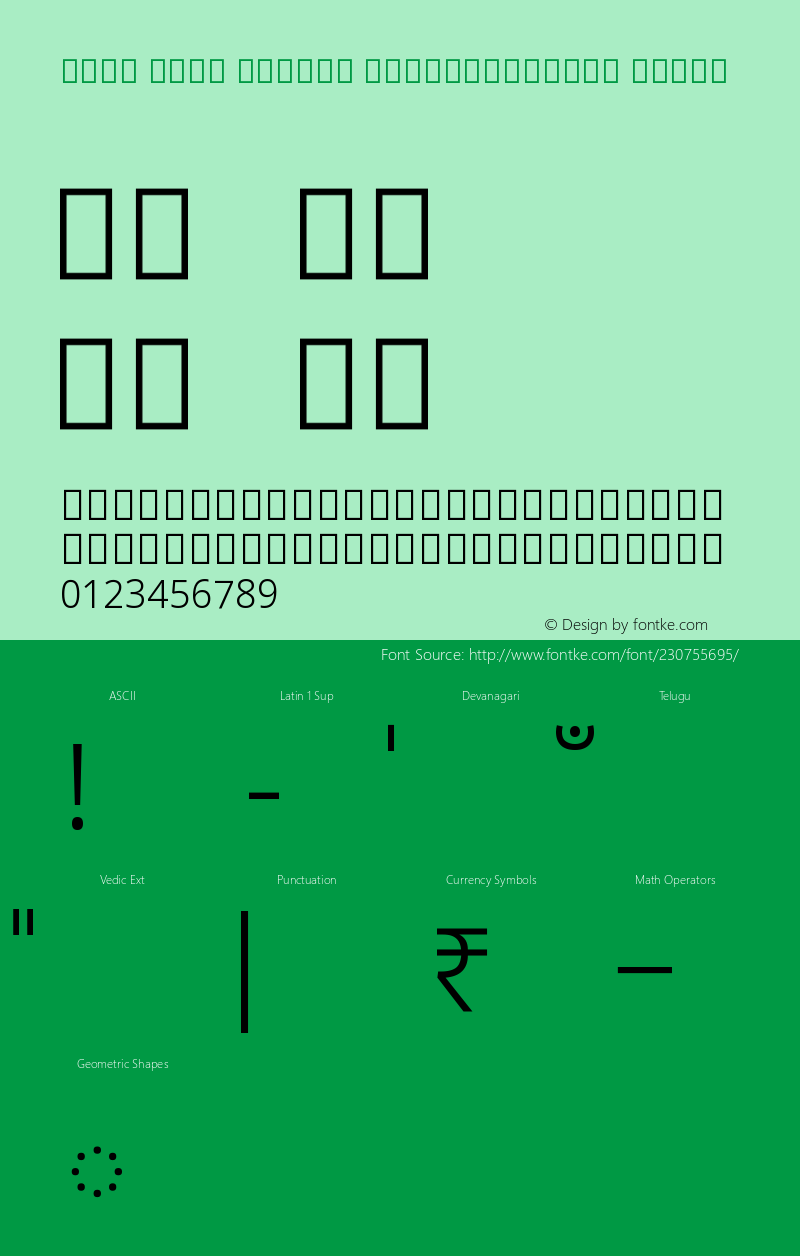 Noto Sans Telugu SemiCondensed Light Version 2.001图片样张