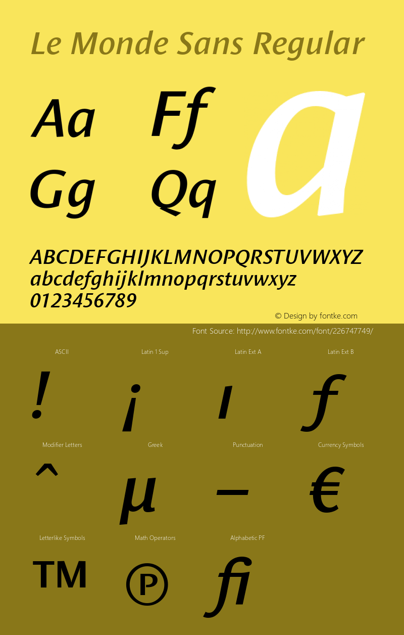 Le Monde Sans SemiBold Italic 001.000图片样张