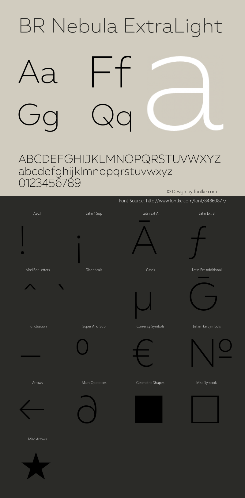 BR Nebula ExtraLight Version 1.001;hotconv 1.0.109;makeotfexe 2.5.65596图片样张
