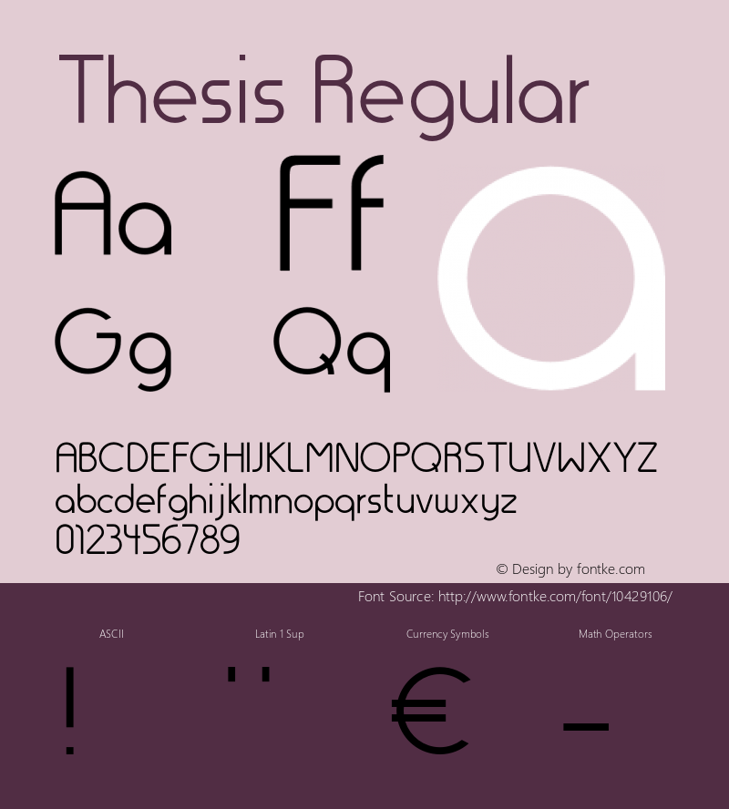 Thesis Regular Version 1.000;PS 001.000;hotconv 1.0.56;makeotf.lib2.0.21325图片样张