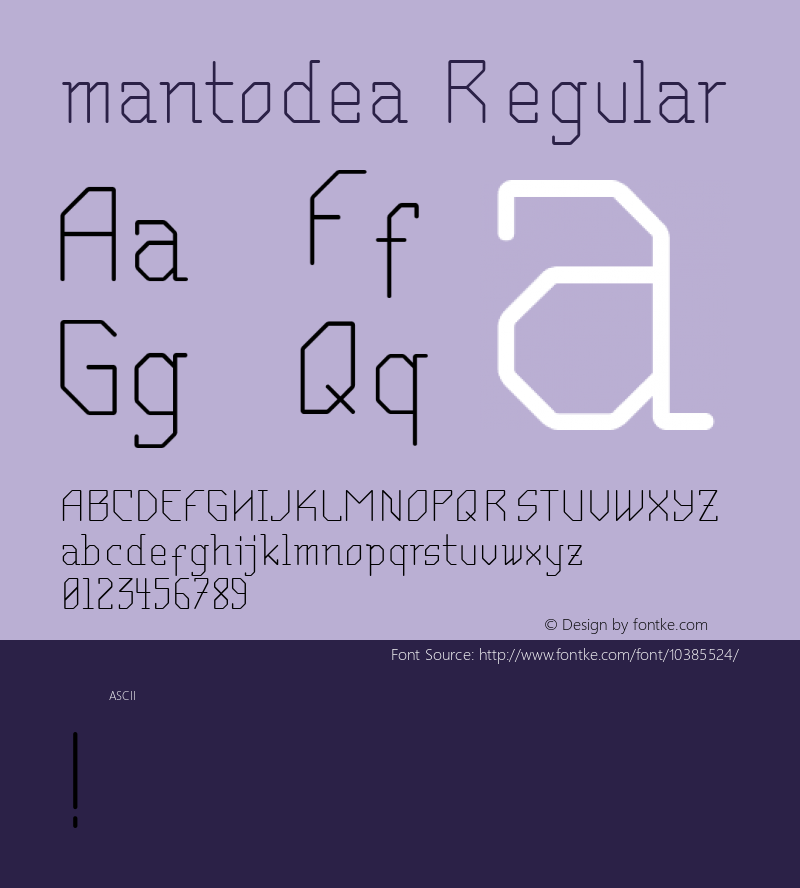 mantodea Regular Version 1.000图片样张