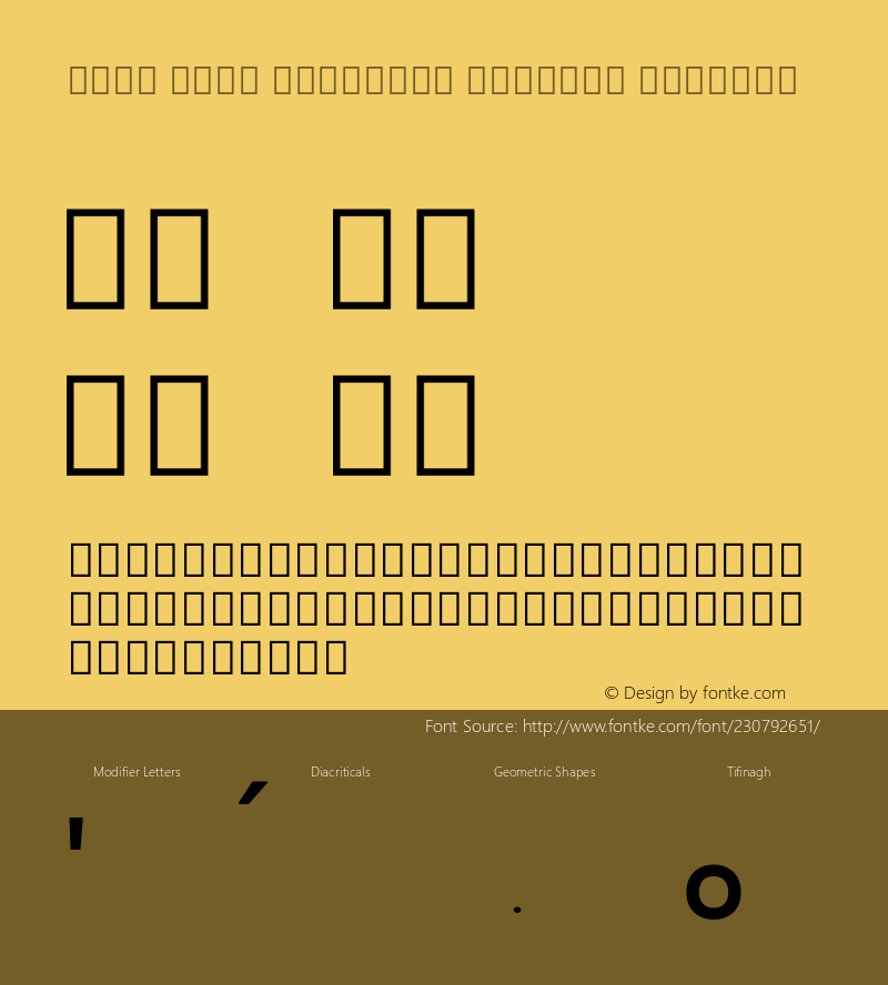 Noto Sans Tifinagh Ahaggar Regular Version 2.002; ttfautohint (v1.8) -l 8 -r 50 -G 200 -x 14 -D tfng -f none -a qsq -X 