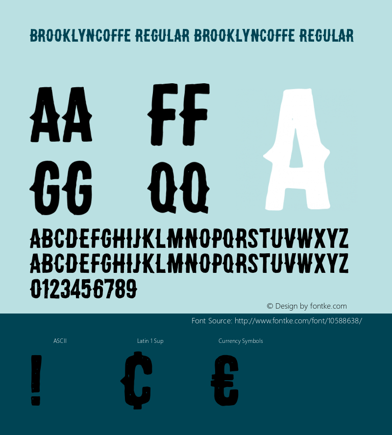 brooklyncoffe regular brooklyncoffe regular Version 1.00 August 15, 2014, initial release图片样张