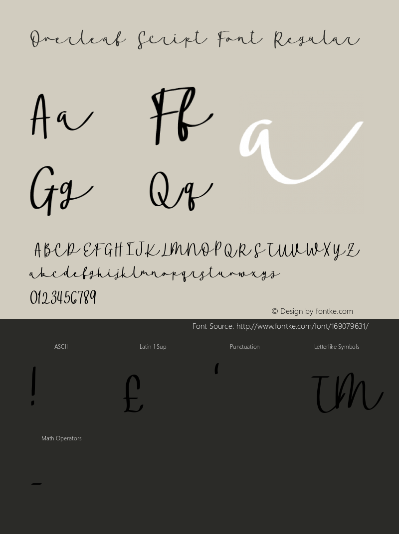 Overleaf Script Font Regular Version 1.000图片样张