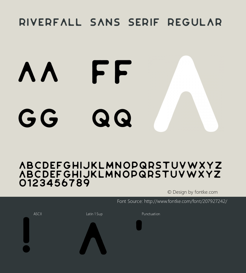 Riverfall Sans Serif Regular Version 1.002;Fontself Maker 3.2.2图片样张