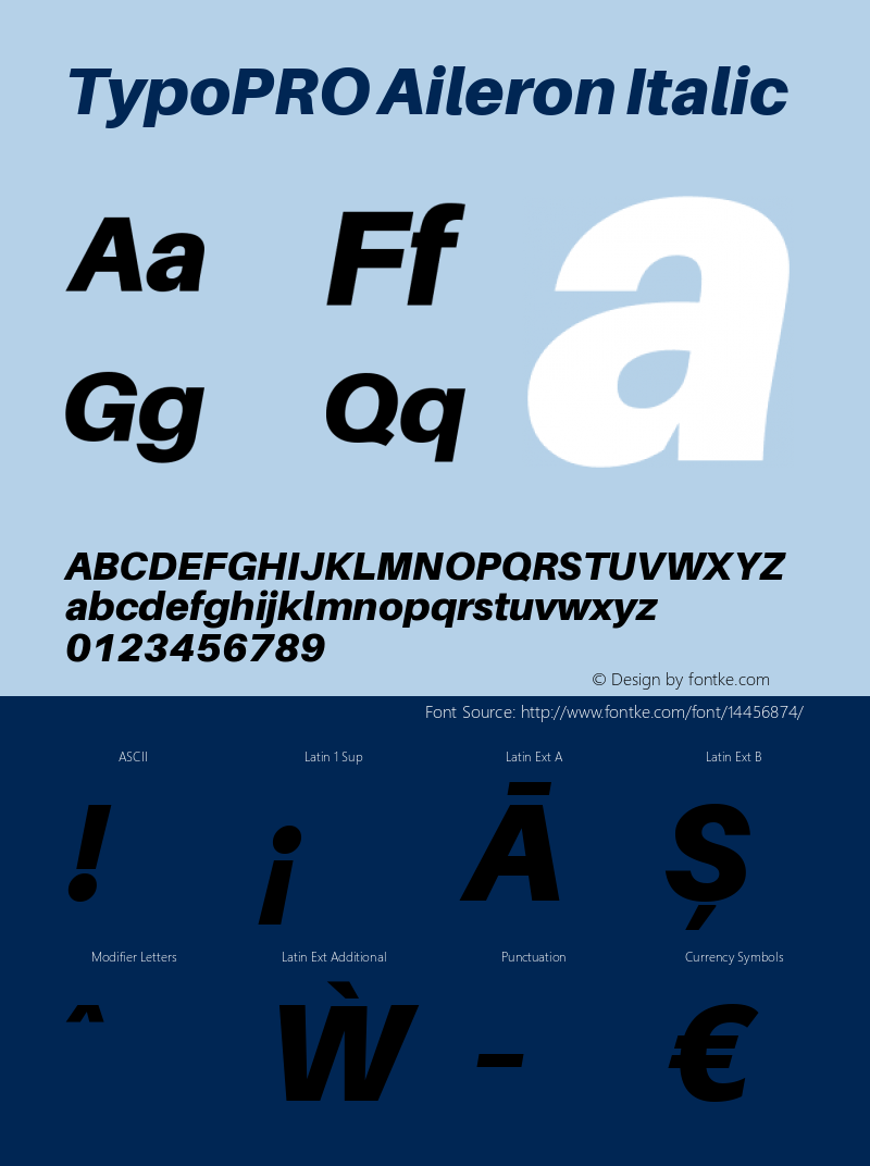 TypoPRO Aileron Italic Version 1.000;PS 001.000;hotconv 1.0.70;makeotf.lib2.5.58329图片样张