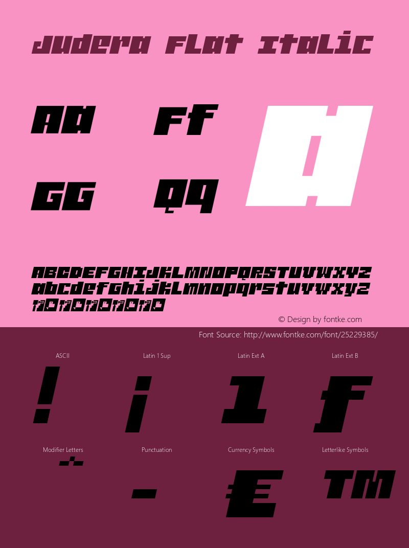 JuderaFlat-Italic Version 1.179图片样张