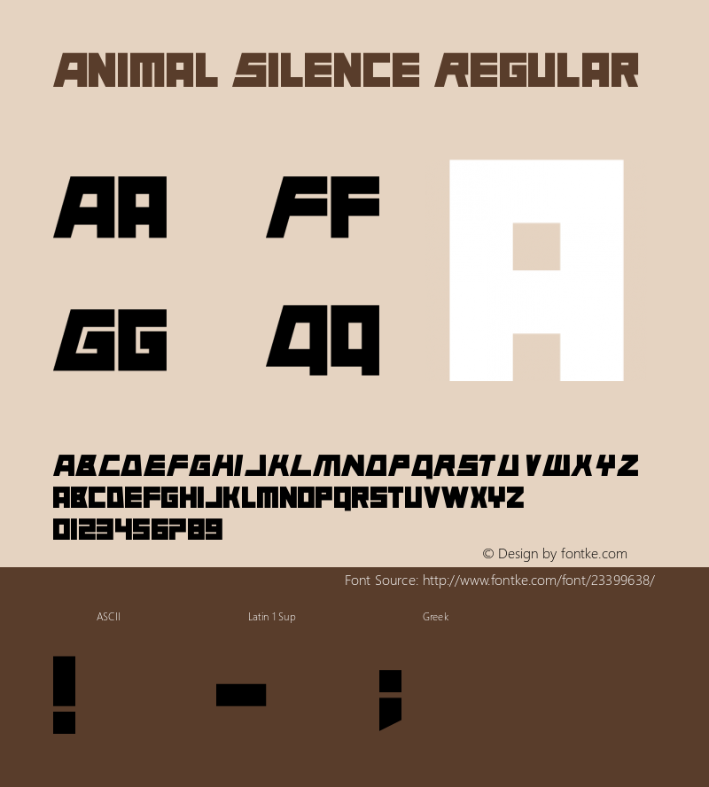 Animal Silence Version 1.00 January 12, 2014, initial release图片样张