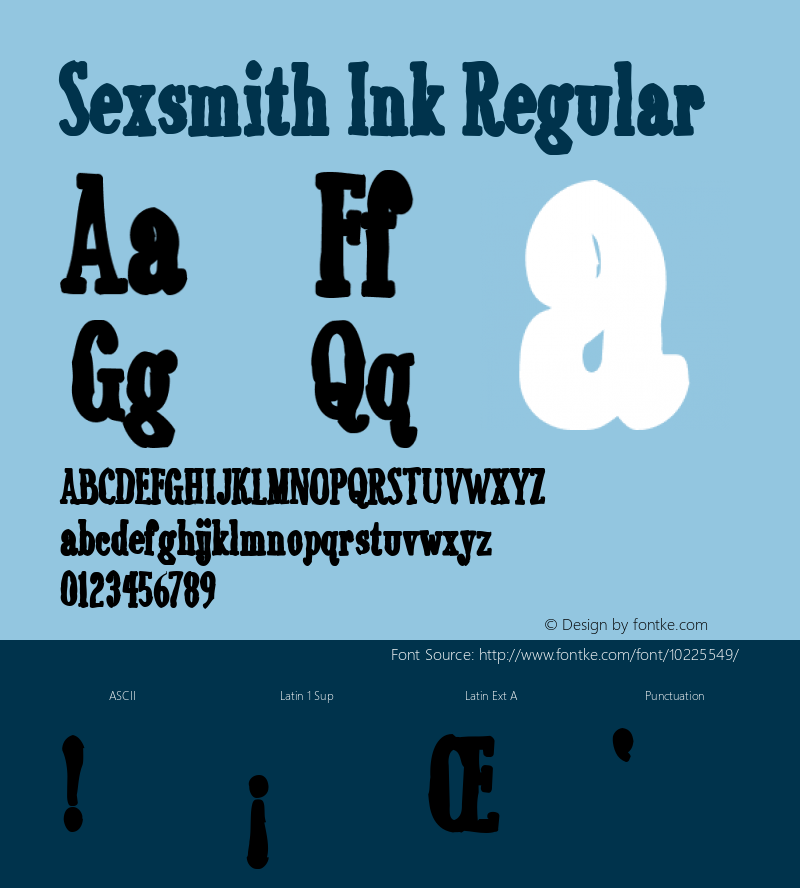 Sexsmith Ink Regular Version 1.0; 2001; initial release图片样张