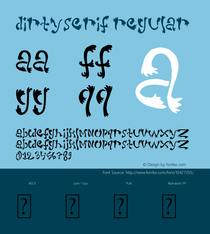 DirtySerif Regular Version 1.00 February 29, 2012, initial release图片样张