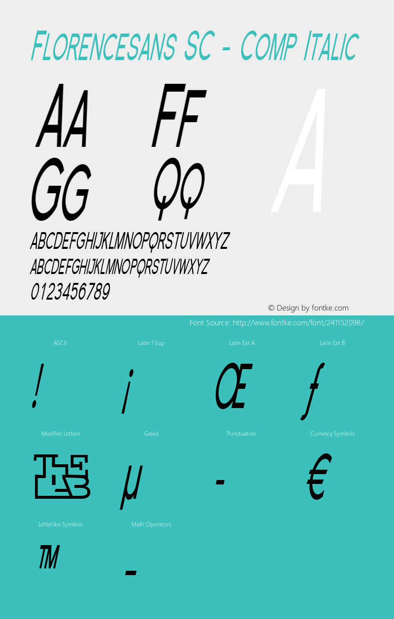 Florencesans SC - Comp Italic 001.000图片样张