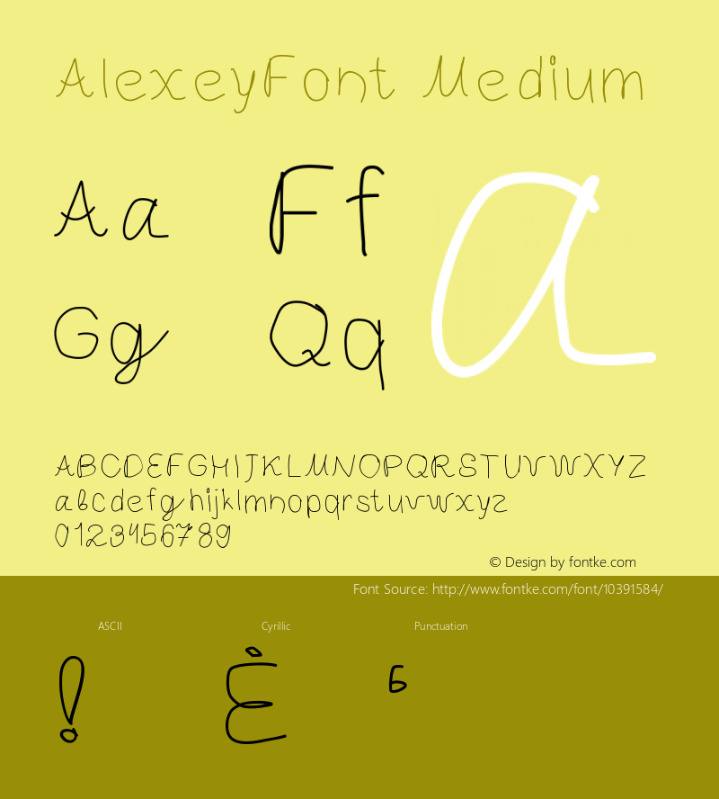 AlexeyFont Medium Version 001.000图片样张