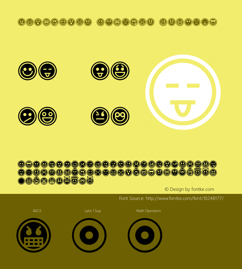 Emoticons Outline Regular 1.0图片样张