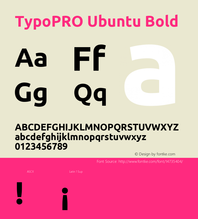 TypoPRO Ubuntu Bold Version 0.80图片样张