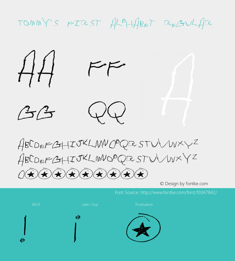 Tommy's First Alphabet Regular Version 1.0.0: Revision 1图片样张
