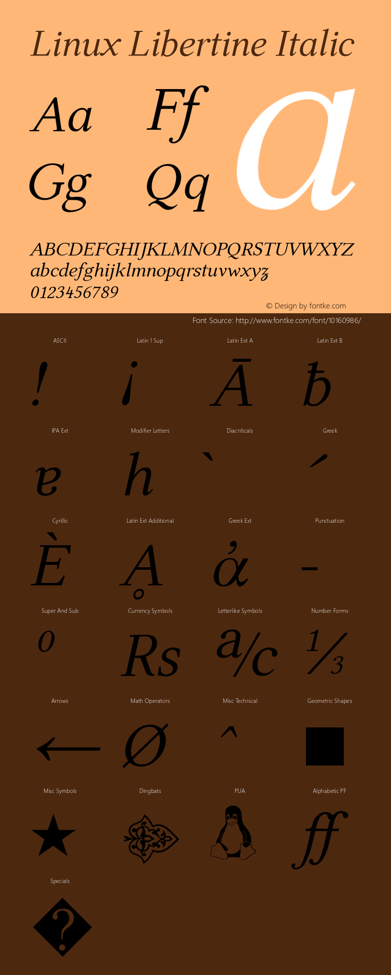 Linux Libertine Italic Version 2.0.7图片样张