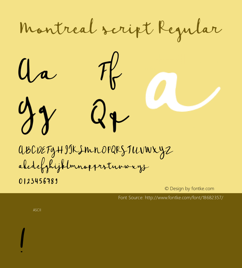 Montreal script Regular Version 1.000图片样张