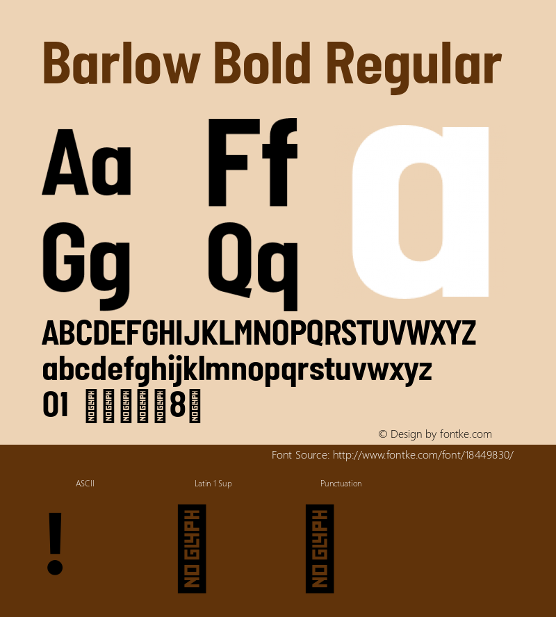 Barlow Bold Regular Version 1.000;PS 001.000;hotconv 1.0.88;makeotf.lib2.5.64775图片样张