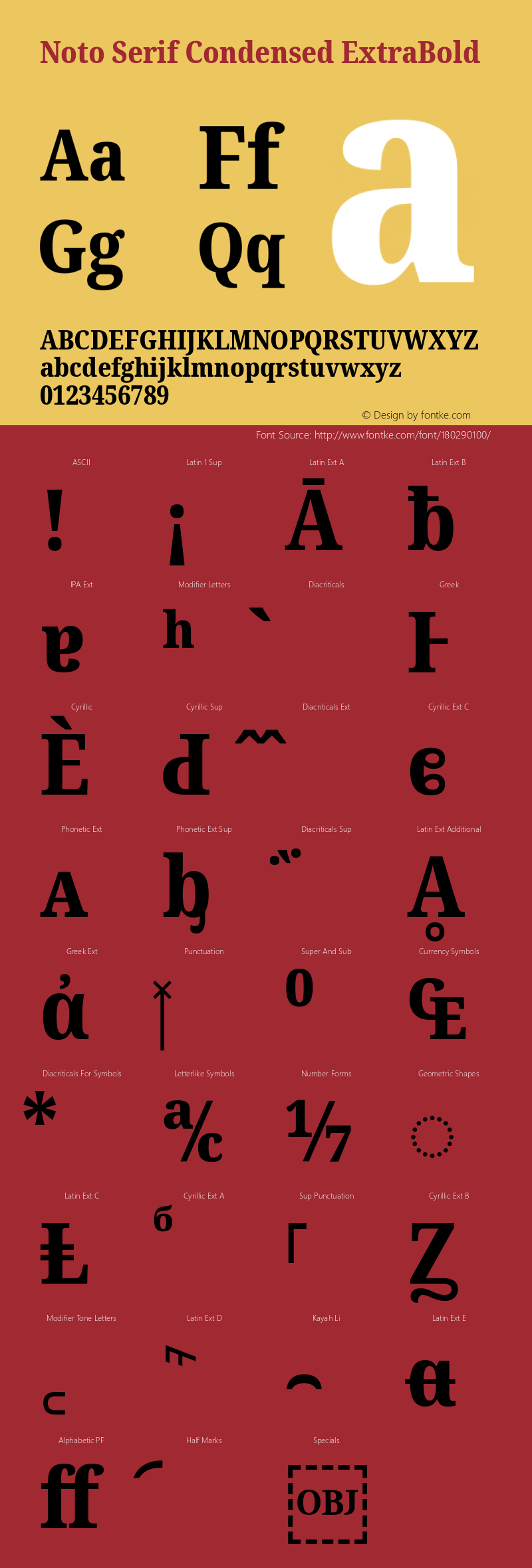 Noto Serif Condensed ExtraBold Version 2.002; ttfautohint (v1.8.2)图片样张