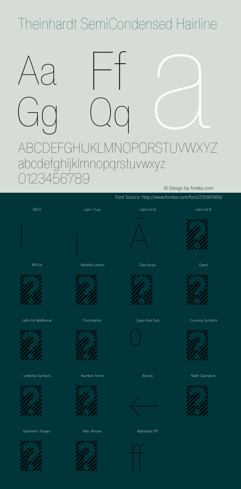 TheinhardtSemiCondensed-Hairline Version 1.002; build 0002图片样张