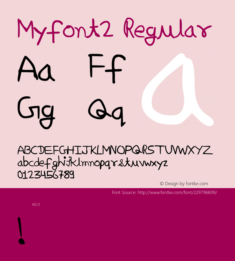 Myfont2 Regular Version 001.073图片样张