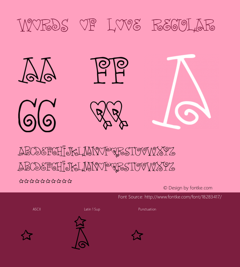 Words of love Regular 2图片样张