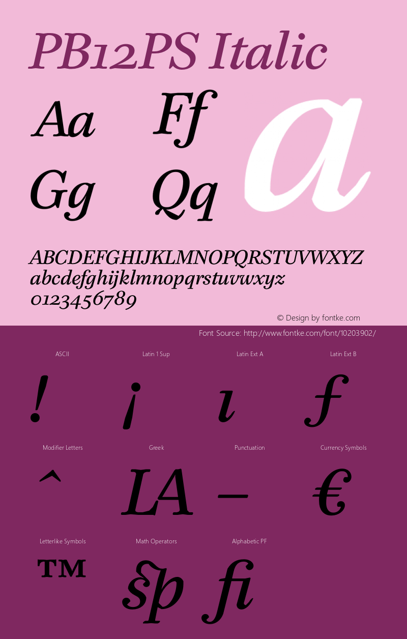 PB12PS Italic 001.001图片样张