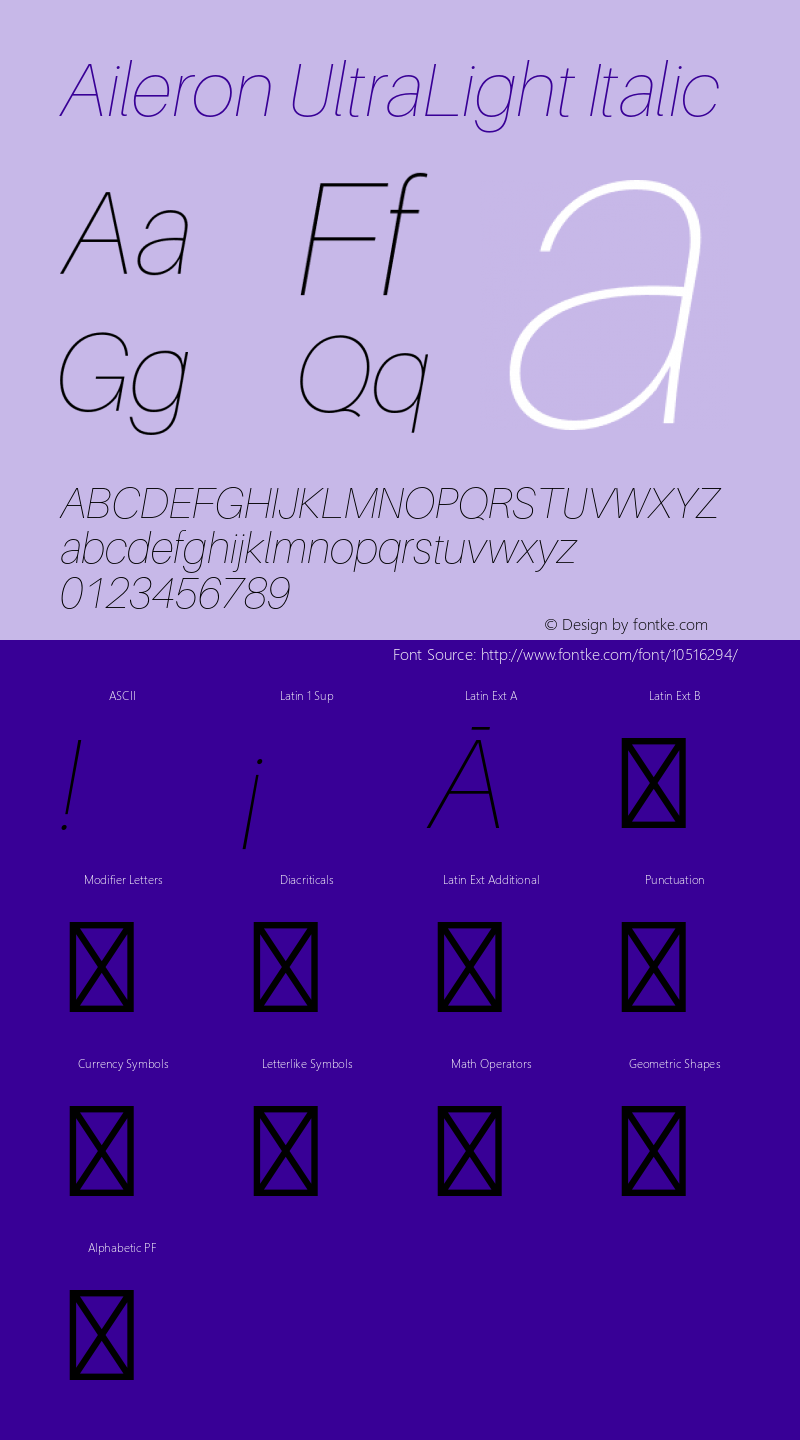 Aileron UltraLight Italic Version 1.000;PS 001.000;hotconv 1.0.70;makeotf.lib2.5.58329图片样张